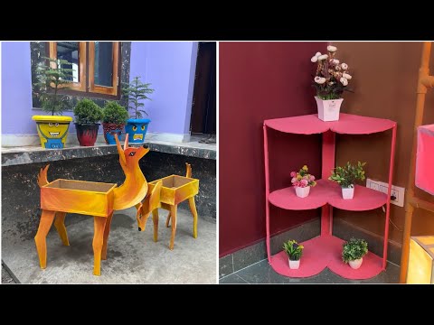 Creative DIY Projects: Deer Planters and Heart-Shaped Shelves from Recycled Materials