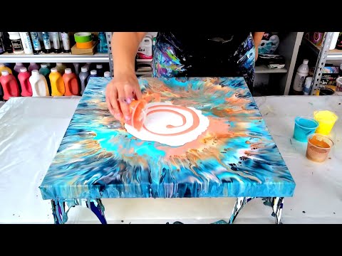 I DID it!! 🥳 - Gorgeous Spiral of Pinks and Blues in MOTION! - Experiment in Acrylic Pouring