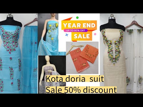 Kota doria cotton suit/ year ending sale / up to 50% off