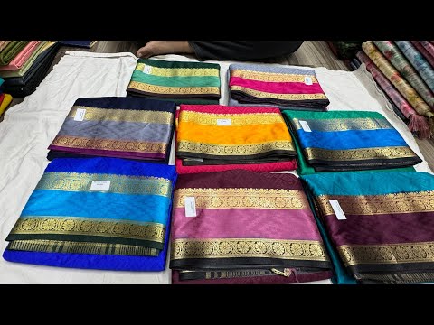 3D Crepe Sarees @ Chickpet Bangalore Wholesale saree Single Saree Courier Available