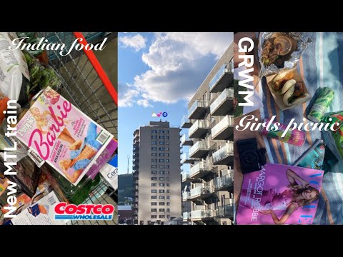 VLOG 55: GRWM to have a chill Picnic☀️ + Costco Haul + NEW MTL REM TRAIN🚉 & TRYING INDIAN FOOD.