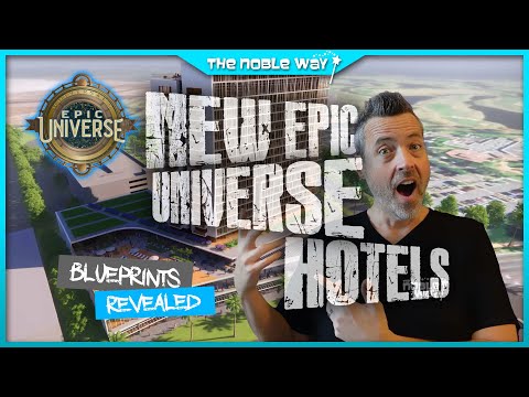 New Epic Universe Hotels Discovered! Rooftop Pool, Fireworks Viewing, Waterpark | Universal Orlando