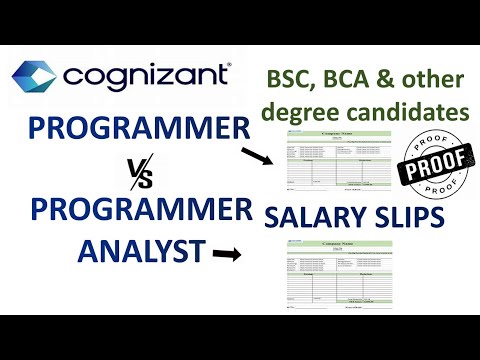 Cognizant Programmer VS Cognizant Programmer Analyst Salary| Programmer Analyst Salary in Cognizant