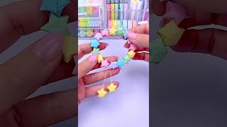 How to make Cute Star Bracelet ⭐️ #shorts #diy #craft #handmade #art #papercraft #gift #giftideas