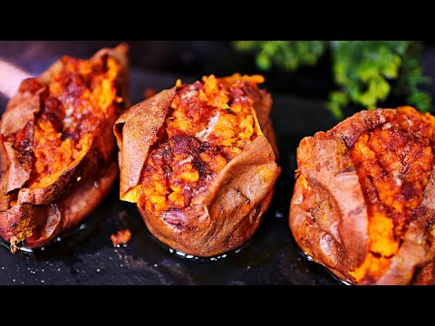 Best Ever Baked Sweet Potatoes with Cinnamon Sugar Butter - How to Bake Sweet Potatoes