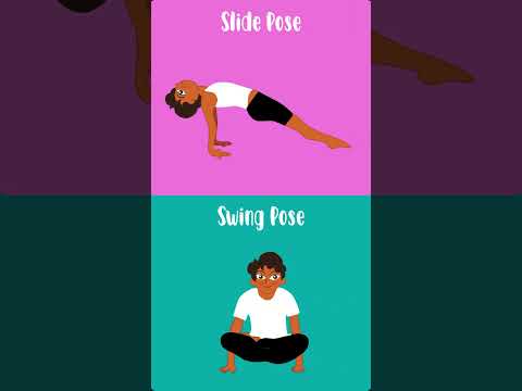 Pick a colour and do the pose you see with a partner! #yogaguppy #yogaforkids #kidsyoga #yoga