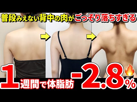 【座ったまま背中&二の腕痩せ🔥】体脂肪落とすには肩甲骨からが命！なかなか効果出ない人はまずコレやって！！