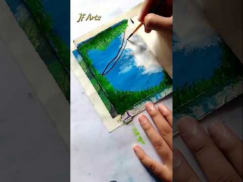 Beautiful Sky painting 🥰 #shortvideo #art #painting #tutorial #subscribe