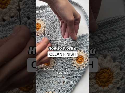 What do you do with that final yarn tail? 🧶 This technique gives a clean finish ✨ #crochettutorial