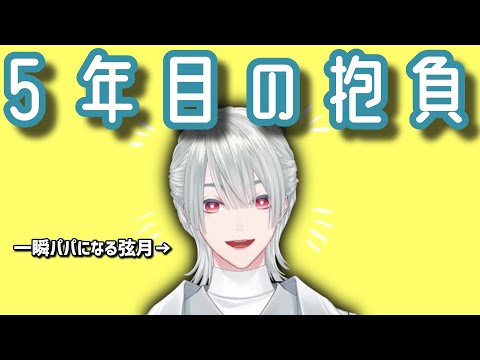 5年目の抱負を語る途中で一瞬パパになる弦月【にじさんじ切り抜き】