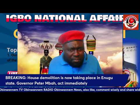 House demolition is now taking place in Enugu state. Governor Peter Mbah, act immediately