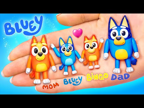 Aventuras de BLUEY: Nós viramos Mini Brinquedos! 32 DIYs para LOL OMG