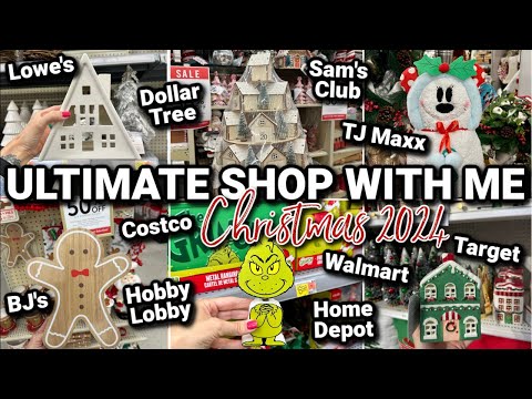 ULTIMATE CHRISTMAS SHOP WITH ME at Walmart, Target, Costco, Lowes, Sam's Club, The Home Depot & more