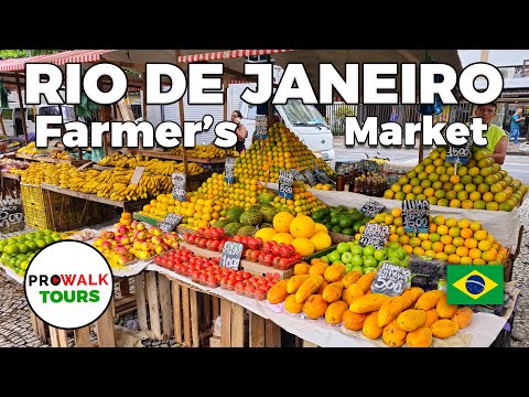 Rio de Janeiro, Brazil - Hippie & Farmer's Market Walking Tour 4K60fps