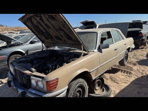 1973 Mercedes-Benz W116 450SEL at junkyard