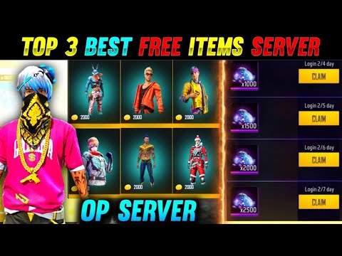 FREE FIRE TOP 3 BEST FREE ITEMS SERVER | TOP 3 BEST FREE ITEMS SERVER IN FREE FIRE | FF BEST SERVER