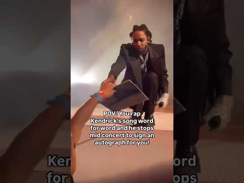 Kendrick Lamar Stops His Show to Sign a Fan’s Autograph for Singing Every Lyric