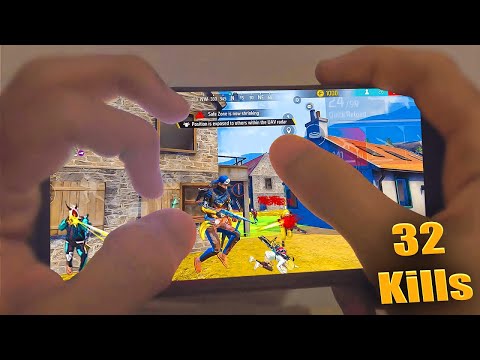 32💪Kill [Solo Vs Squad ]🪂[Full Gameplay ] || 📲POCO X3 PRO🔥 IPHONE 13 FREE FIRE GAMEPLA