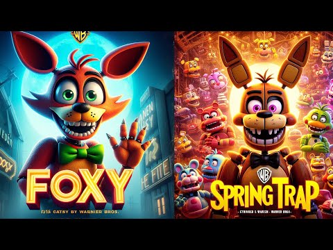 FNAF In AI Disney, Pixar & Warner Bros. Movie Poster - FNAF Edition - Five Nights At Freddy's Quiz