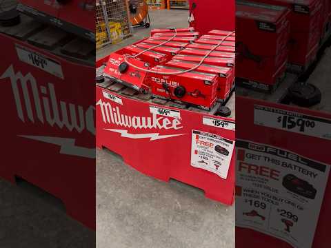 Home Depot Locked 🔒 These Down! Free Battery #homedepot #milwaukeetools