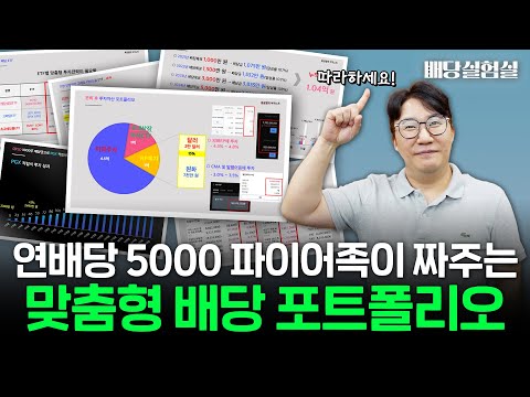 "저라면 이렇게 투자합니다" 연배당 5000만원 파이어족이 짜주는 상황별 배당주 포트폴리오[싱글파이어]