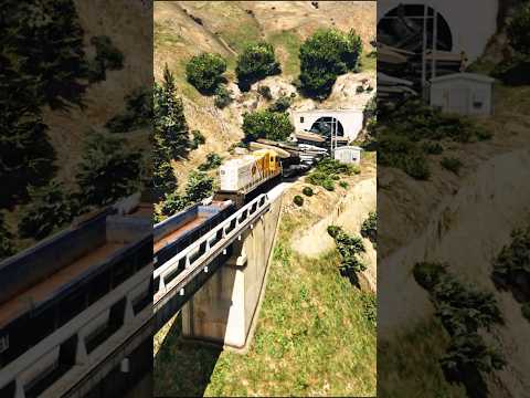 1000 Tank Vs Train #gaming #gta #short