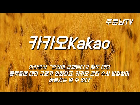 카카오 Kakao 주가 추세 분석 반등시작과 향후 주가 흐름 안내