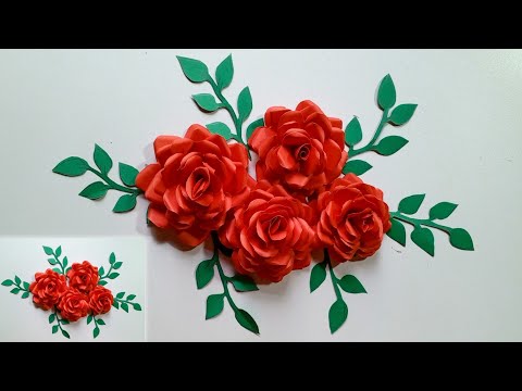 Unique Rose Wallmate | Paper Crafts Ideas | Room Decoration Wall Hanging | az art and craft |