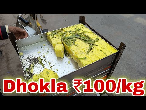 Hardworking man selling Dhokla ₹100/kg #shorts #hardwork #hardworking