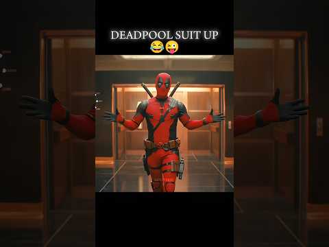 Deadpool suits up with his funny style 😂😜#shorts #mcu