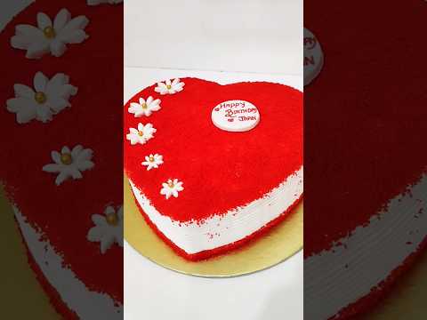 Valentine's Day Special Red Velvet Cake Design #kkhushifoods #shorts