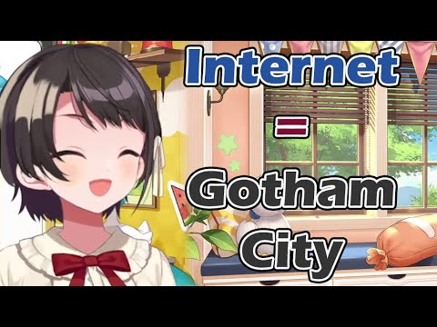 Subaru calls the internet Gotham City and gets an unexpected reply from hololive member [ENG Sub]