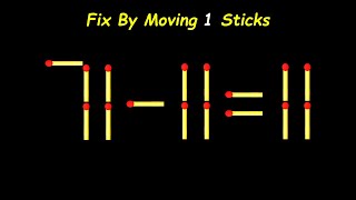 Spain | Fix The Equation by moving 1 stick | Improve IQ | Matchstick Puzzle