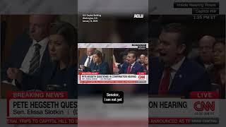 Pete Hegseth Questioned by Senator Elissa Slotkin | ACLU #shorts