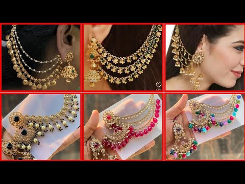 Sahare/Pearl kaan chain/Earring support chain/Indian Jewelry/ Pakistani Jewelry/Bahubali Kaan sahara