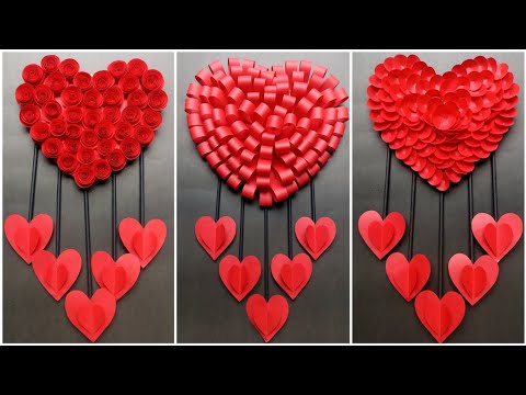 3 Beautiful paper wall hanging | Easy and simple wall hanging craft ideas 💡 | home decoration idea