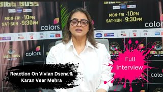 #bb18 Shilpa Shirodkar Complete Interview Reaction On #bb18 Winner Vivian Dsena & Karan Veer Mehra