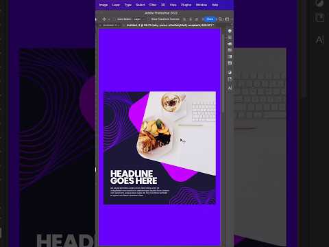 Make graphic design post in illustrator or photoshop using Transform and Distort