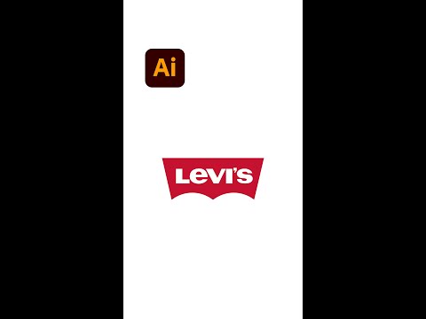 Levi's Logo with Golden Ratio Design - Illustrator tips #shorts - Design.lk