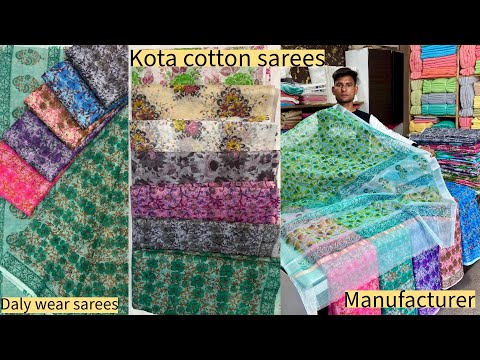 Kota cotton saree / hand block print saree / letest collection #wholesalesaree / Daly wear sarees