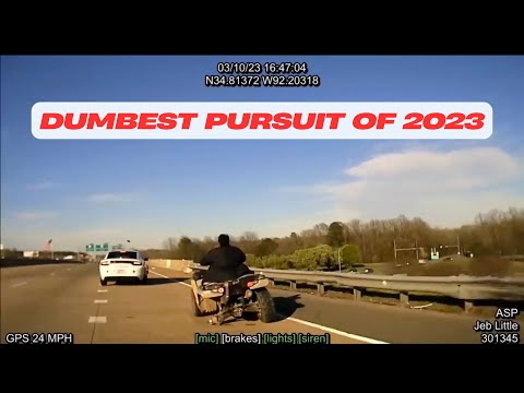 CLASSIC VIDEO WEDNESDAY! Best (dumbest?) pursuit of 2023 - Arkansas State Police chase drunk ATV