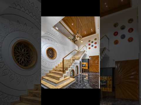 Staircase wall designs #trending #home #walldesign #stairs #shorts #ytviral #homedcor #woodworking