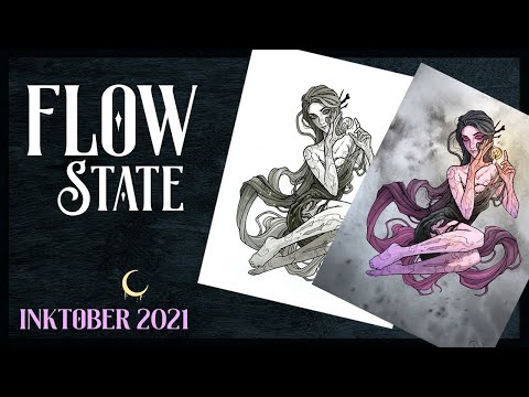 Finding my Flow State + Inktober Ink Painting