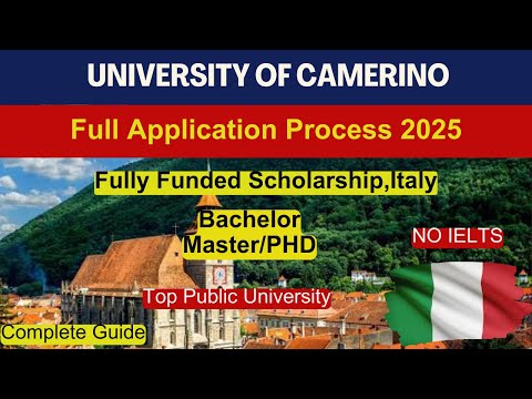 🇮🇹 Study in Italy | How to Apply University of Camerino | No IELTS | Bachelor’s & Master’s Guide