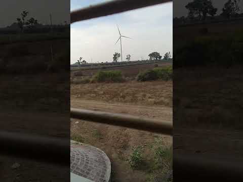 Wind mill view from train