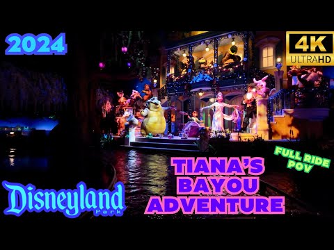 NEW Tiana's Bayou Adventure Disneyland Front Row Full Ride POV | Disneyland Rides 2024 [4K POV]