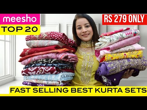 😍 Meesho 20 TOP SELLING Kurti/Kurta Dupatta set/Cord Set Haul Starting 279 #meesho #meeshohaul #haul