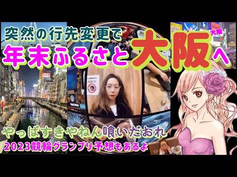 日韓夫婦旅行vlog 2023年末大阪へ旅行に行きました。美味しいものを食べて大阪満喫しました。競輪グランプリ予想もあります。오사까가고향인신랑과갑작스런먹자여행에추천요리는진심맛집이었다🐡오꼬노미