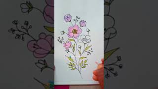 Easy and simple flower🌺🌻🌹🌷 diagram for beginners || Easy and simple drawing for beginners