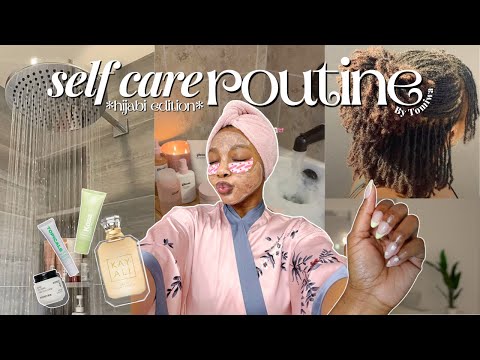 the ultimate hijabi hygiene + self care routine: haircare, brows, nails, skincare + more! 🛁🤍